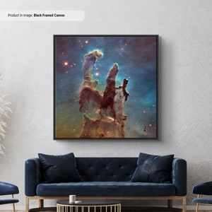 Pillars of Creation Canvas/Poster Art, NASA Hubble Space Telescope, Space Posters, Large Canvas Wall Art Print