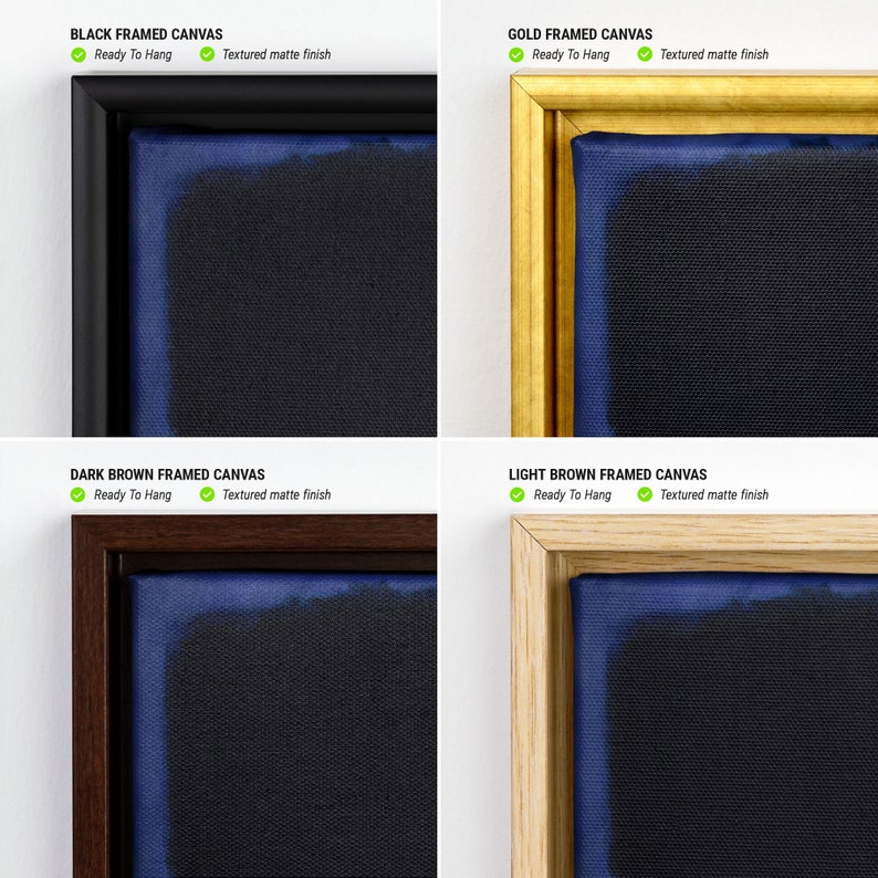 Mark Rothko Black on Blue Canvas/poster Art Reproduction, Rothko