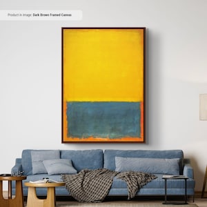Mark Rothko Gelb und Blau auf Orange Leinwand / Poster, Kunstreproduktion, Rothko Reproduktion, Abstrakte Wandkunst, Moderne Expressionismus Malerei