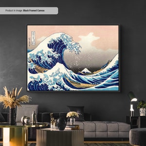 The Great Wave off Kanagawa Hokusai Canvas/Poster Art Reproduction, Ukiyoe Japanese Ink Art Print, Woodblock Art, Classic Japanese Art