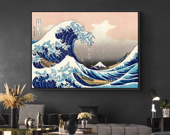 The Great Wave Canvas Print: Classic Japanese Woodblock Art