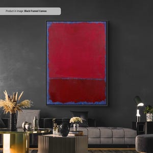 Mark Rothko Red and Burgundy Abstract Art Reproduction, Canvas or Poster