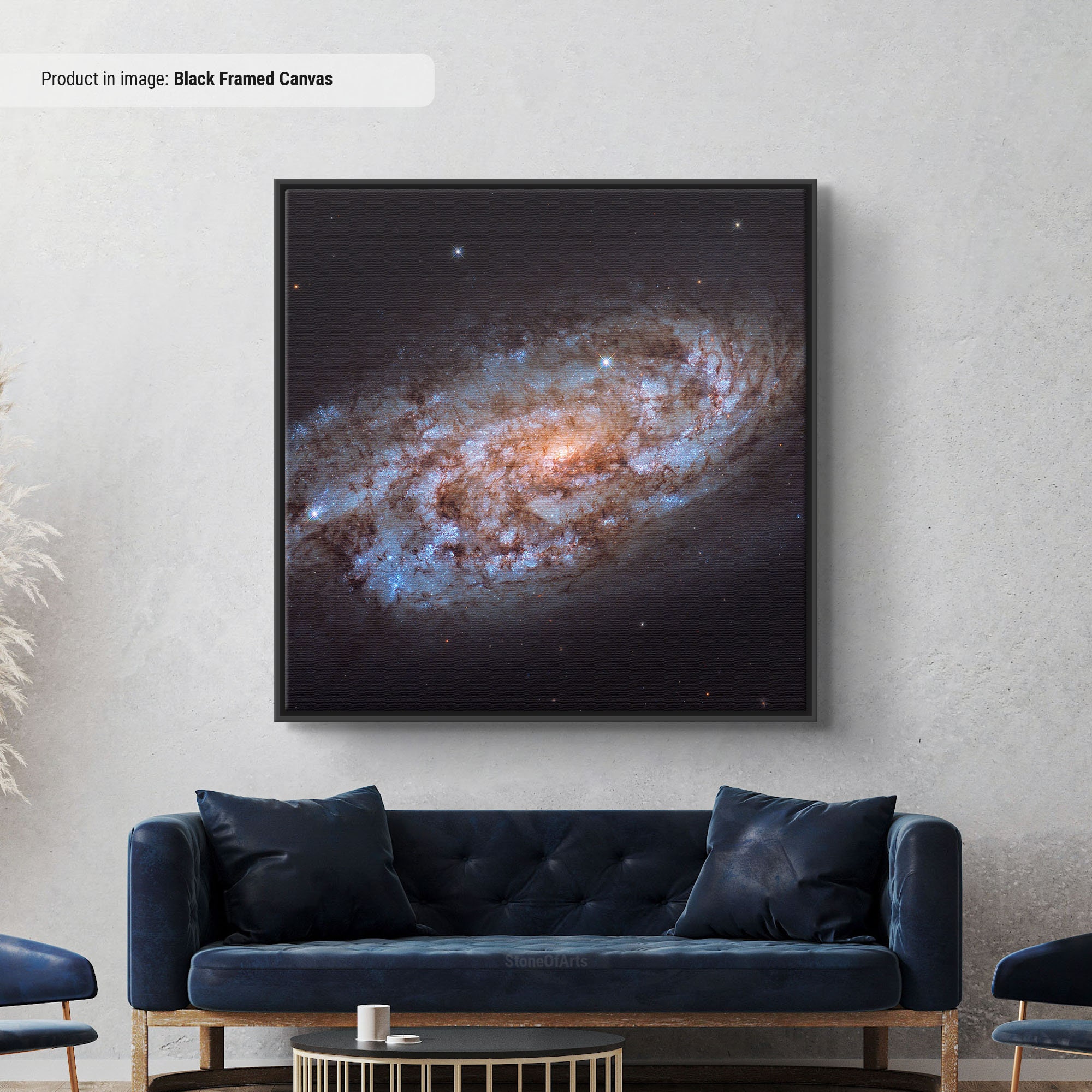 ハッブル宇宙望遠鏡の銀河キャンバスアート、大型壁掛けプリント