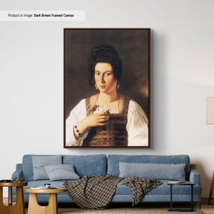 Caravaggio Portrait of a Courtesan Canvas/Poster Art Reproduction, Classic Italian Renaissance Wall Art, Baroque Period Painting