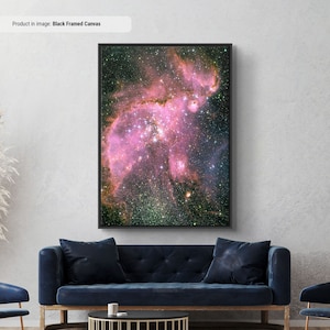 Young stars Canvas/Poster Art, NASA Hubble Space Telescope, Space Posters, Large Canvas Wall Art Print