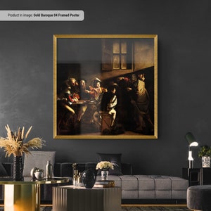Caravaggio The Calling of St Matthew Canvas/Poster Art Reproduction, Classic Italian Renaissance Wall Art, Baroque Period Painting