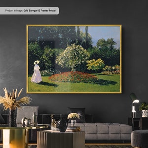 Claude Monet Woman in the Garden Canvas/Poster Art Reproduction, Monet Classic Canvas Wall Art, Modern Art Impressionism Painting