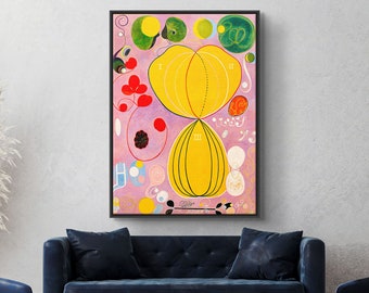 Hilma af Klint No 7 Adulthood Canvas/Poster Art Reproduction, Abstract Wall Art Print, Modern Art Painting, Abstract Art Poster