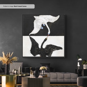 Hilma af Klint The Swan No 1 Leinwand / Poster Reproduktion, Abstrakte Wandkunst, Moderne Kunst Malerei, Abstrakte Kunst Poster