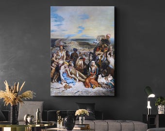 The Massacre at Chios Wall Art - French Romanticism Canvas Print