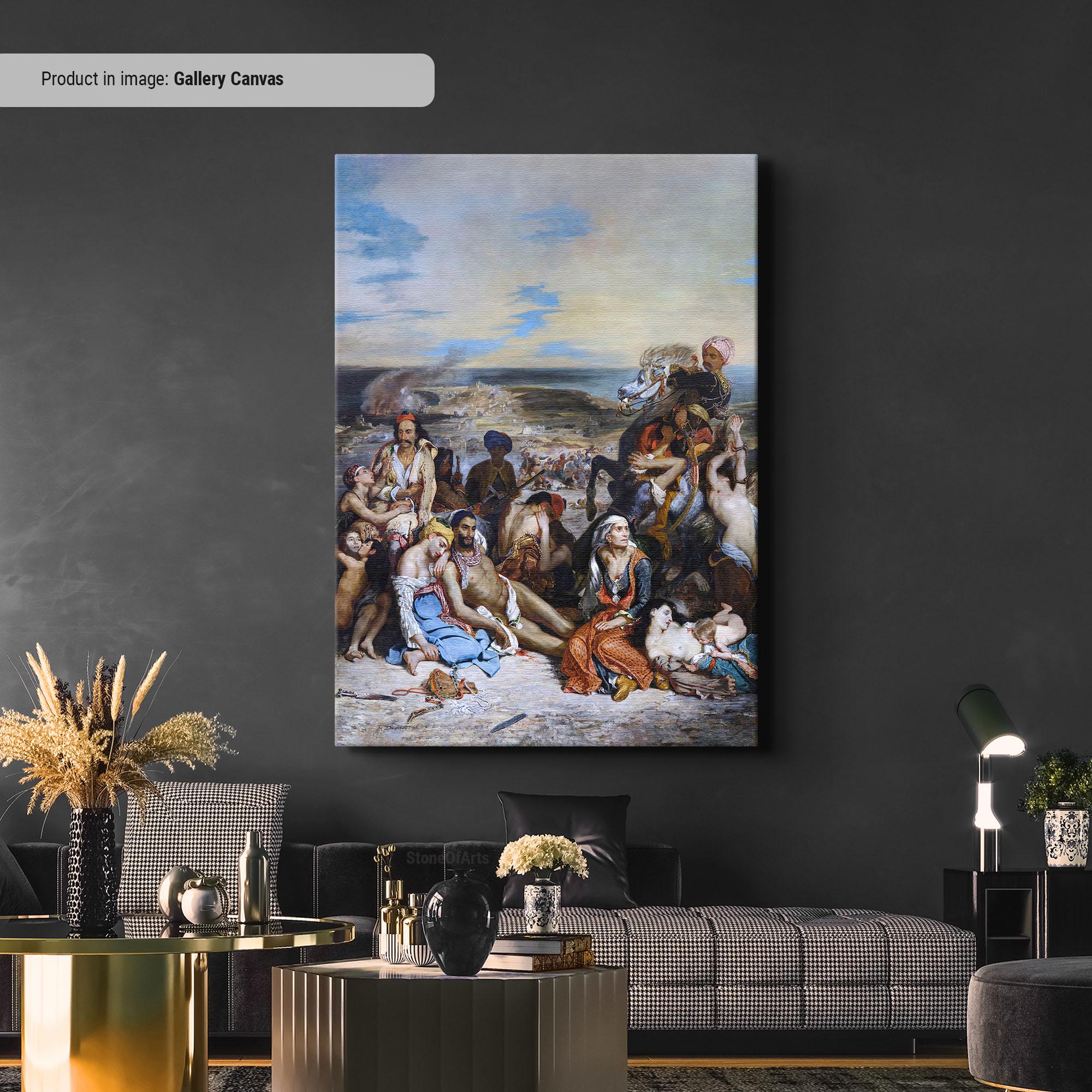 海外絵画油絵 The Massacre at Chios Wall Art - French Romanticism Canvas Print