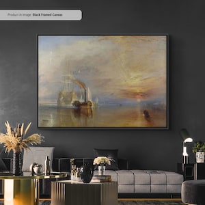 J. M. W. Turner The Fighting Temeraire Canvas/Poster Art Reproduction, Classic Art English Romanticism Painting