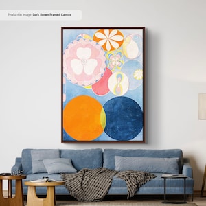 Hilma af Klint No 2 Kindheit Leinwand / Poster Reproduktion, Abstrakte Wandkunst, Moderne Kunst Malerei, Abstrakte Kunst Poster