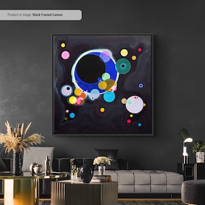 Wassily Kandinsky Several Circles Canvas/Poster Art Reproduction, Abstract Wall Art Print, Modern Art Painting, Expressionism Art Poster