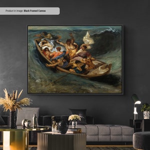 Christ on the Sea of Galilee Canvas: Eugène Delacroix Romantic Art