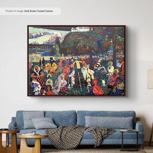 Wassily Kandinsky Colorful Life Canvas/Poster Art Reproduction, Abstract Wall Art Print, Modern Art Painting, Expressionism Art