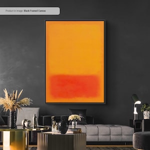 Mark Rothko riproduzione di tela/poster arancione e gialla, riproduzione Rothko, arte murale astratta, pittura espressionista d'arte moderna