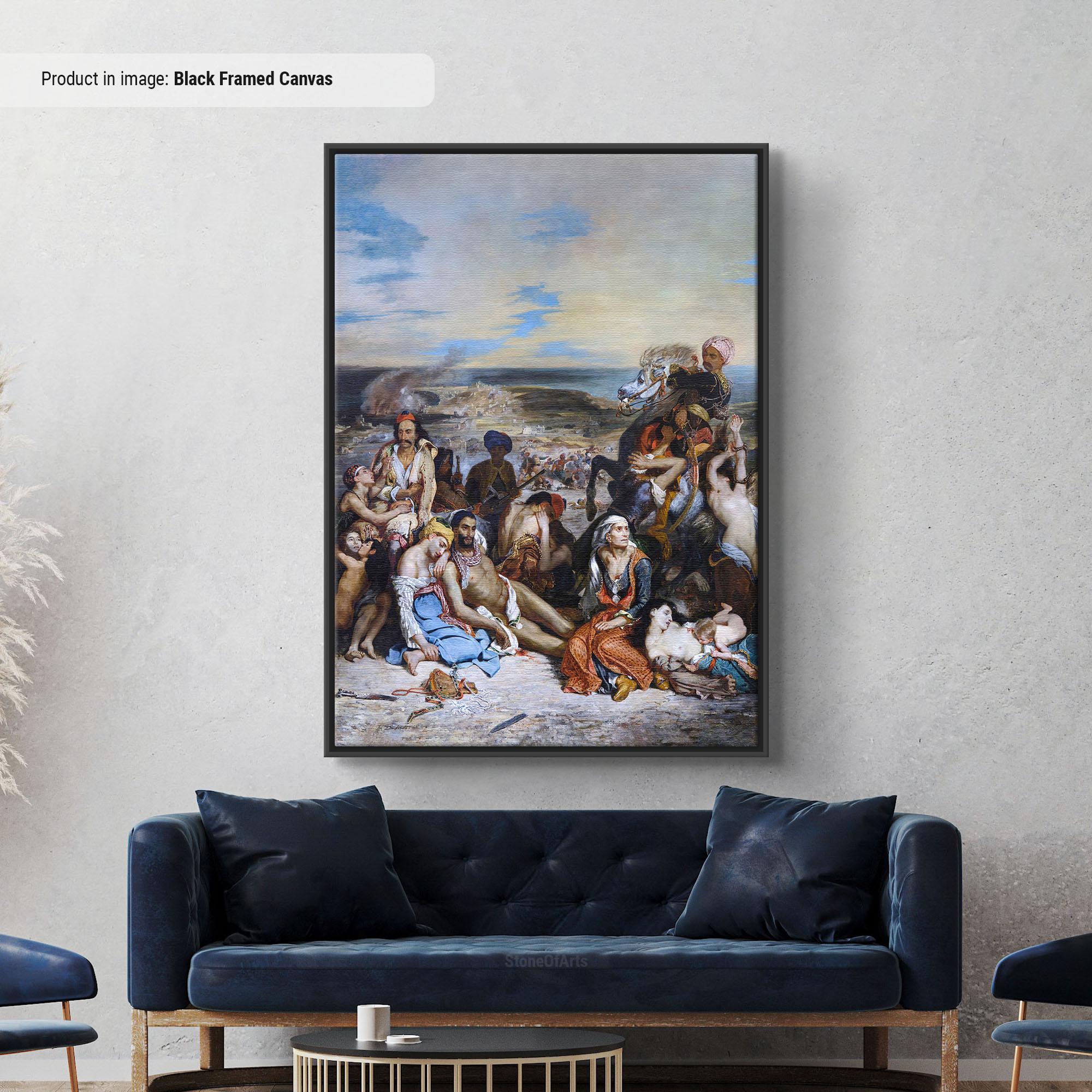 yasue絵画 The Massacre at Chios Wall Art - French Romanticism Canvas Print
