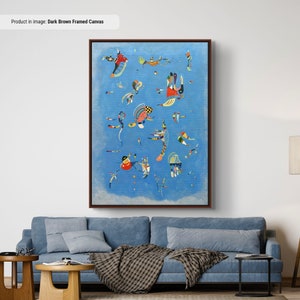 Wassily Kandinsky Sky Blue Canvas/Poster Art Reproduction, Abstract Wall Art Print, Modern Art Painting, Expressionism Art Poster