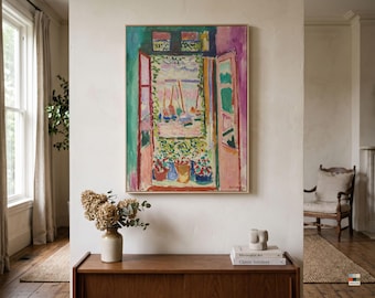 The Open Window Harbor View Impressionist Canvas Print by Henri Matisse
