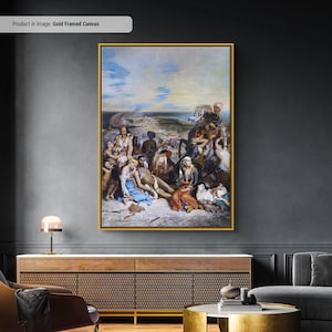 Eugène Delacroix The Massacre at Chios Canvas/Poster Art Reproduction, Classic Art French Romanticism Painting