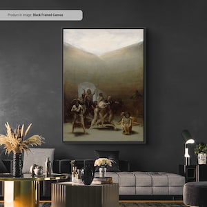 Francisco Goya Yard with Lunatics Canvas/Poster Art Reproduction, Classic Wall Art, Classic Art Spanish Romanticism Painting