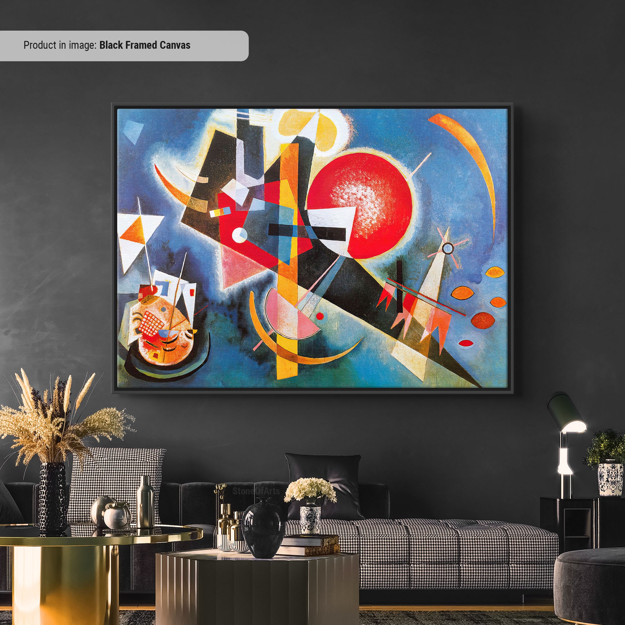 Wassily Kandinsky In Blue Canvas/Poster Art Reproduction, Abstract Wall Art Print, Modern Art Painting, Expressionism Art Poster