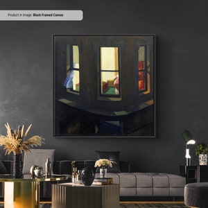 Edward Hopper Night Windows Canvas/Poster Art Reproduction, Abstract Wall Art Print, Modern Art Painting, Realism, Modernism, American Art
