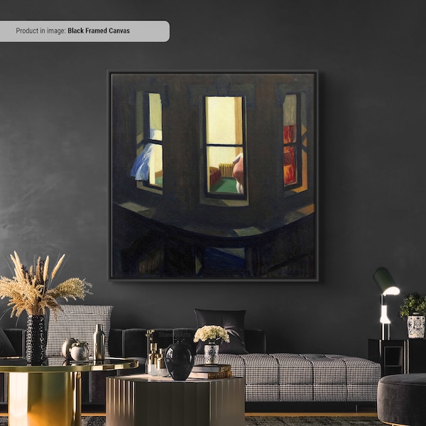 Edward Hopper Night Windows Canvas/Poster Art Reproduction, Abstract Wall Art Print, Modern Art Painting, Realism, Modernism, American Art
