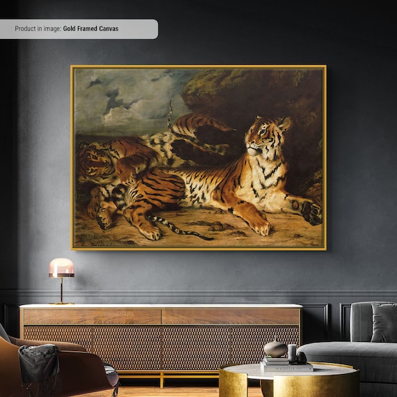 Delacroix Young Tiger Canvas Print, French Romanticism (Multiple Sizes)