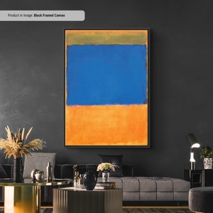 Mark Rothko Blue and Orange Canvas/Poster Art Reproduction, Rothko Reproduction, Abstract Canvas Wall Art, Modern Art Expressionism Painting