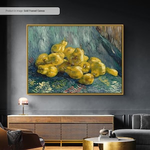 Vincent van Gogh Still Life with Quinces Canvas/Poster Art Reproduction, Impressionism Wall Art, Modern Art Painting