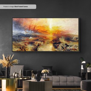 J. M. W. Turner The Slave Ship Canvas / Poster Reproduktion, Klassische Kunst Englische Romantik Gemälde