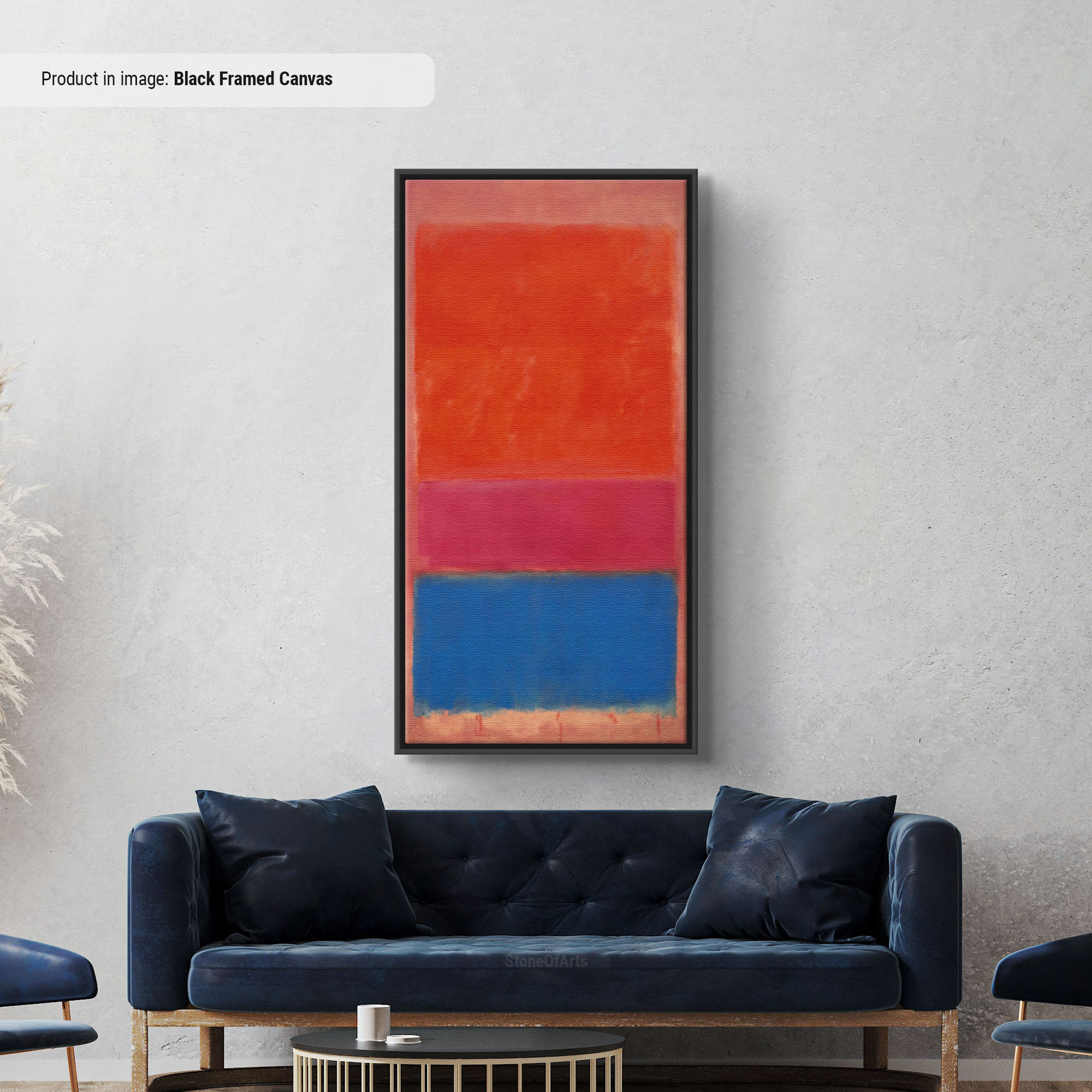 Mark Rothko Royal Red and Blue Reproduction, Abstract 