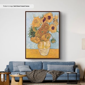 Vincent van Gogh Sunflowers Canvas/Poster Art Reproduction, Impressionism Wall Art, Modern Art Painting