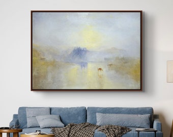 J. M. W. Turner Norham Castle, Sunrise Canvas/Poster Art Reproduction, Classic Art English Romanticism Painting