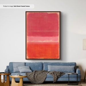 Mark Rothko Senza titolo Tela rossa/Riproduzione di poster, Riproduzione Rothko, Arte astratta su tela, Pittura espressionista d'arte moderna
