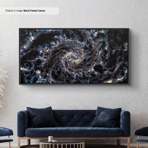 Phantom Galaxy Canvas/Poster Art, New James Webb Space Telescope, Beautiful Space Image, NASA M74, Large Canvas Wall Art Print