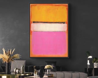 Mark Rothko White Center Art Reproduction, Abstract Expressionism, Canvas Print