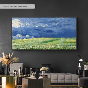 Vincent van Gogh Weizenfeld unter Gewitterwolken Leinwand/Poster Kunstreproduktion, Impressionismus, moderne Kunst Malerei