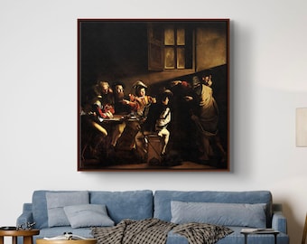 Caravaggio Canvas Print, The Calling of St Matthew (Renaissance Artwork)