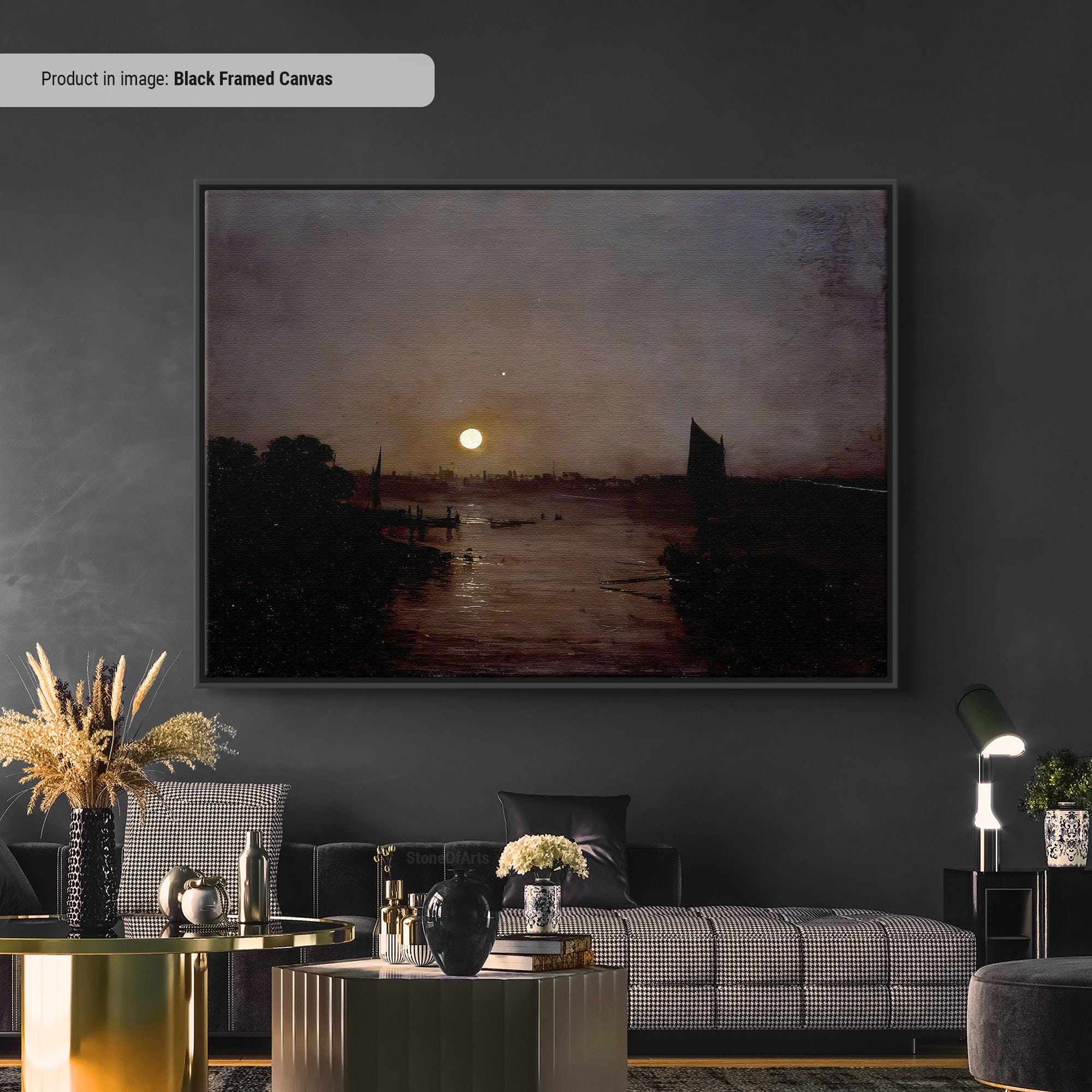 Moonlight by J. M. W. Turner Canvas Art: English Romanticism Print