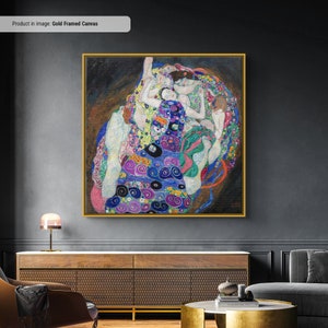 Gustav Klimt The Virgin Canvas/Poster Art Reproduction, Klimt Reproduction, Classic Canvas Wall Art, Symbolism Art Nouveau Painting