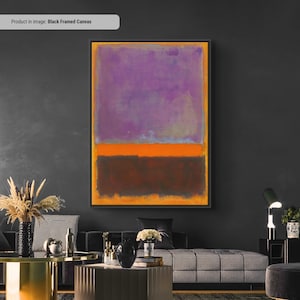 Mark Rothko Sin título 1952 Lienzo/Reproducción de arte de póster, Reproducción de Rothko, Arte abstracto de la pared del lienzo, Pintura del expresionismo del arte moderno