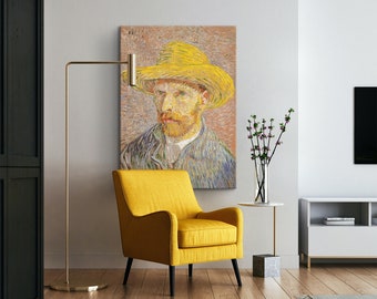 Vincent Van Gogh Self Portrait Painting Canvas Wall Art Office - Etsy