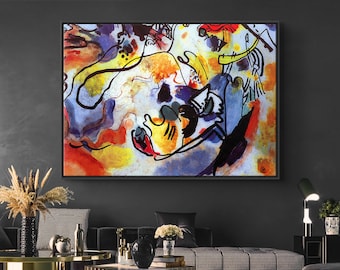 Wassily Kandinsky The Last Judgment Canvas/Poster Art Reproduction, Abstract Wall Art Print, Modern Art Painting, Expressionism Art Poster