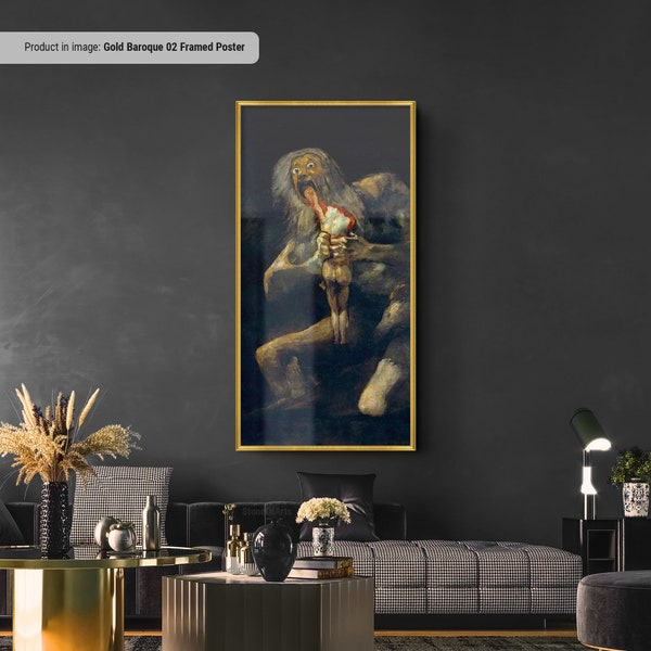 Francisco Goya Saturn Devouring His Son Canvas/Poster Art Reproduction, Classic Wall Art, Classic Art Spanish Romanticism Painting