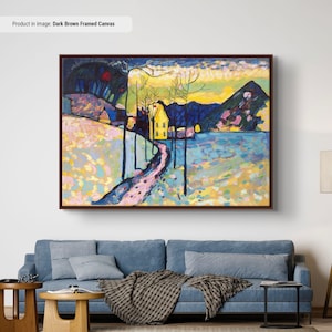 Wassily Kandinsky Winter Landscape Canvas/Poster Art Reproduction, Abstract Wall Art Print, Modern Art Painting, Expressionism Art Poster