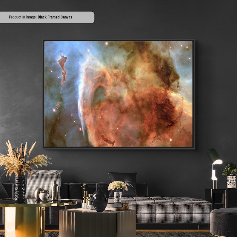 Carina Nebula Art Print, Space Canvas, Hubble Telescope Poster - Etsy ...