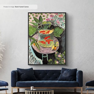 Henri Matisse Goldfish Canvas/Poster Art Reproduction, Abstract Wall Art Print, Modern Art Painting, Expressionism Art Print